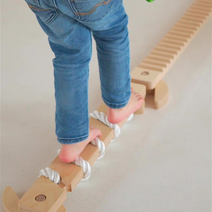 TipiToo® Large Balance Beam 3 Piece Set - White Rope